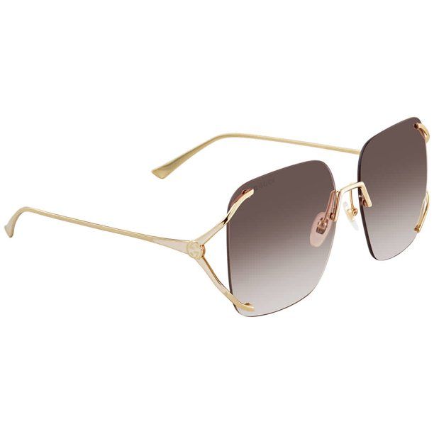 Gucci Brown Gradient Square Ladies Sunglasses GG0646S 002 60 | Walmart (US)