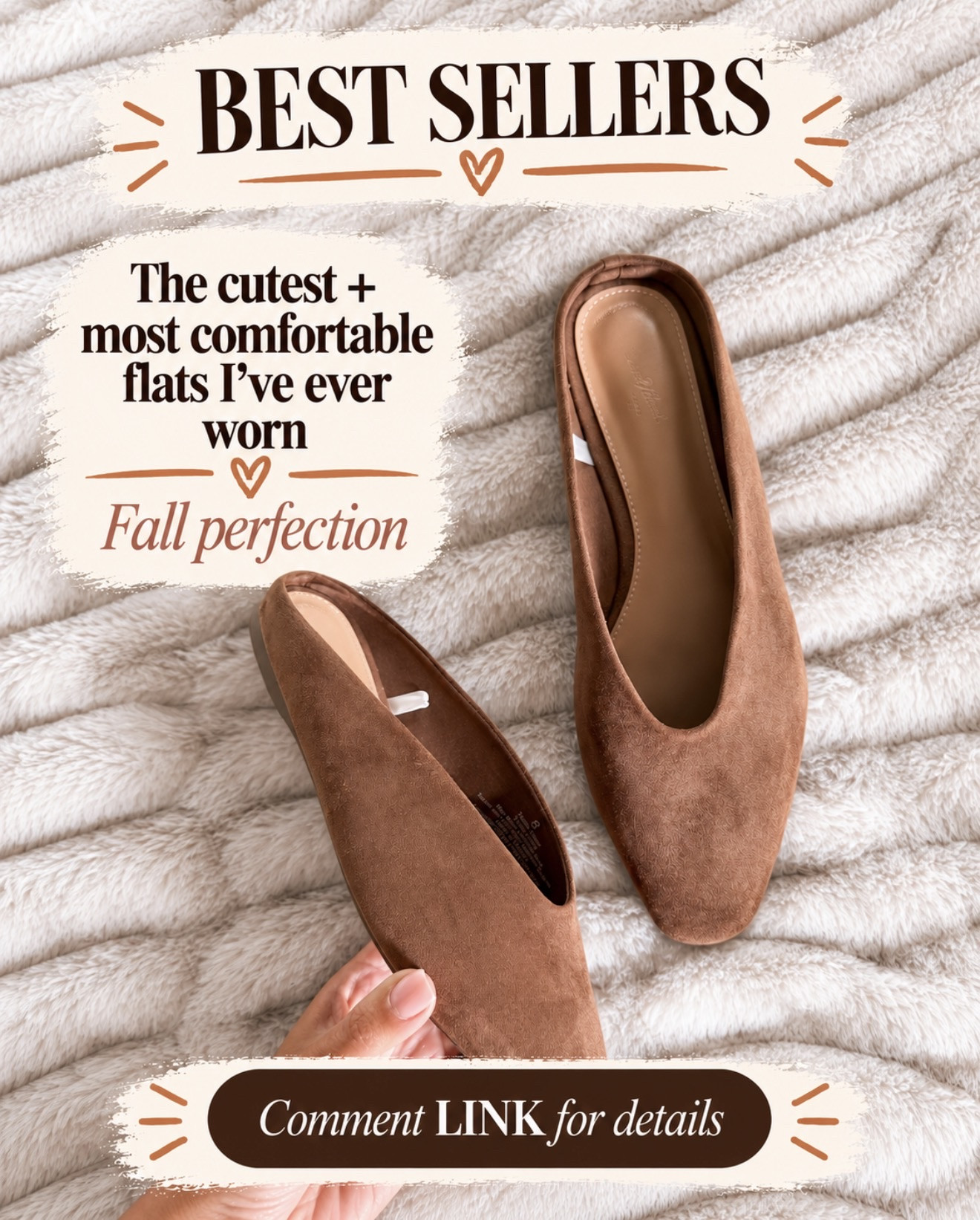 The cutest and most comfortable flats I’ve ever worn 🤎 They’re the perfect fall shoe and go with everything!

Comment LINK and I’ll send you the details 🔗⬇️

#LTKOver40 #LTKSeasonal #LTKmomlife