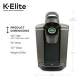 Keurig K-Elite Single-Serve K-Cup Pod Coffee Maker, Brushed Slate - Walmart.com | Walmart (US)
