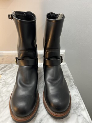 Red Wing 2268 Steel Toe Engineer Black Leather Men's Boots size USA 12 D  | eBay | eBay UK