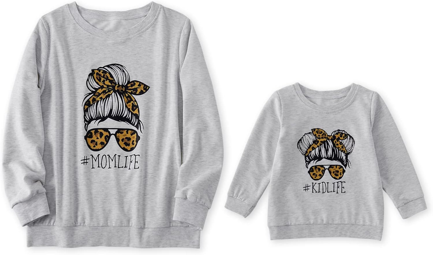 PATPAT Mommy and Me Matching Outfits Leopard Sweatshirts for Mom and Daughter Mommy and Me Clothi... | Amazon (US)