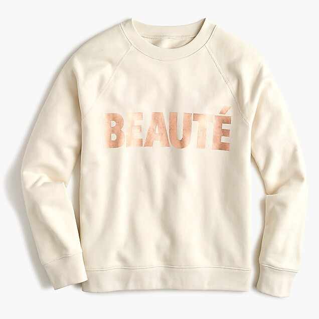 "Beauté" sweatshirt | J. Crew US
