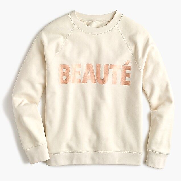 "Beauté" sweatshirt | J.Crew US