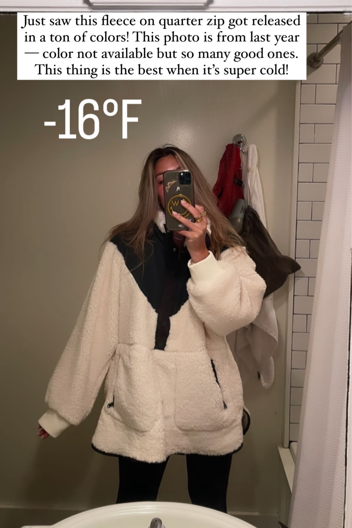 Love this fleece! Perfect for cold weather - wearing a small! @freepeople 