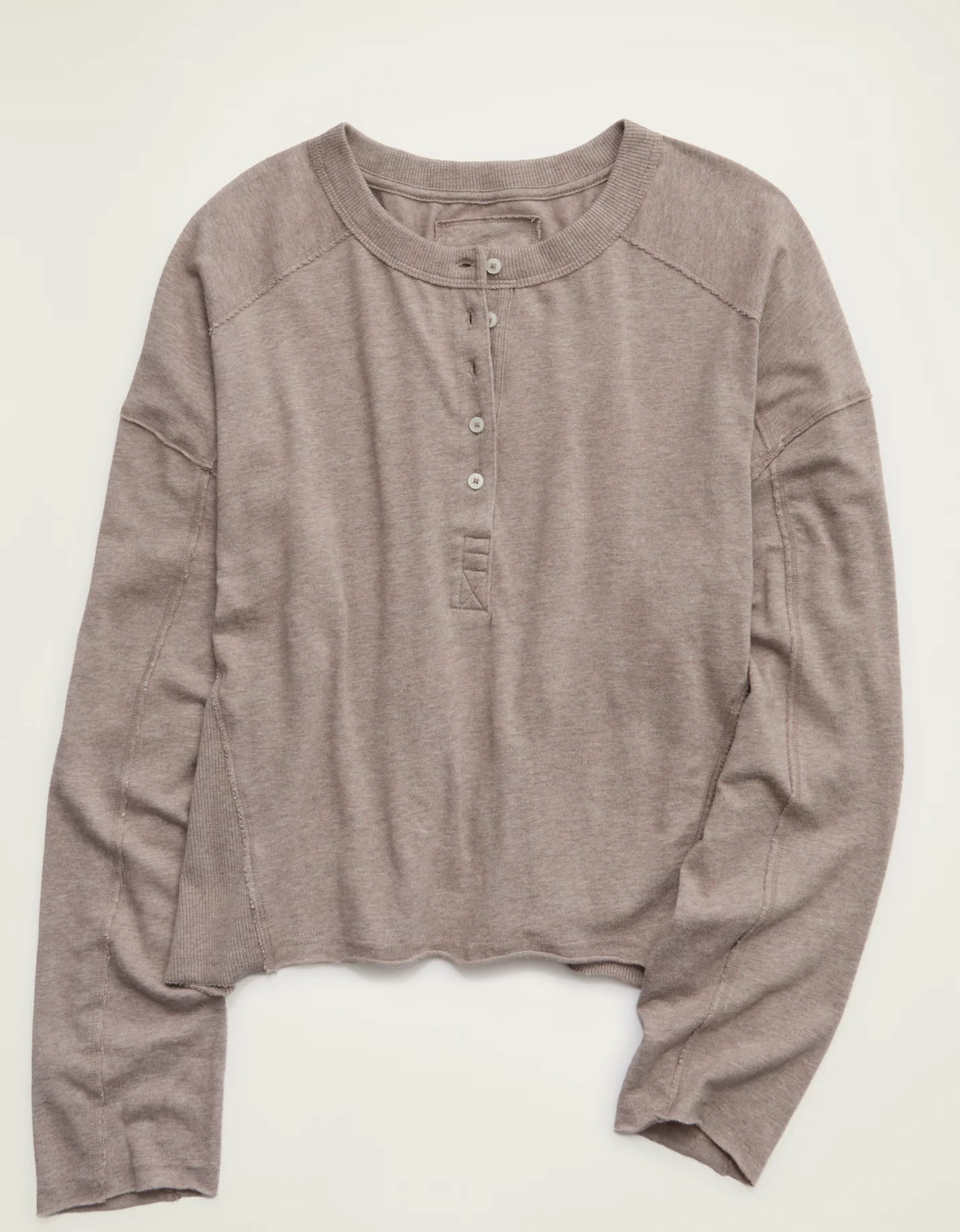 Aerie Happy Snit Henley T-Shirt | Aerie