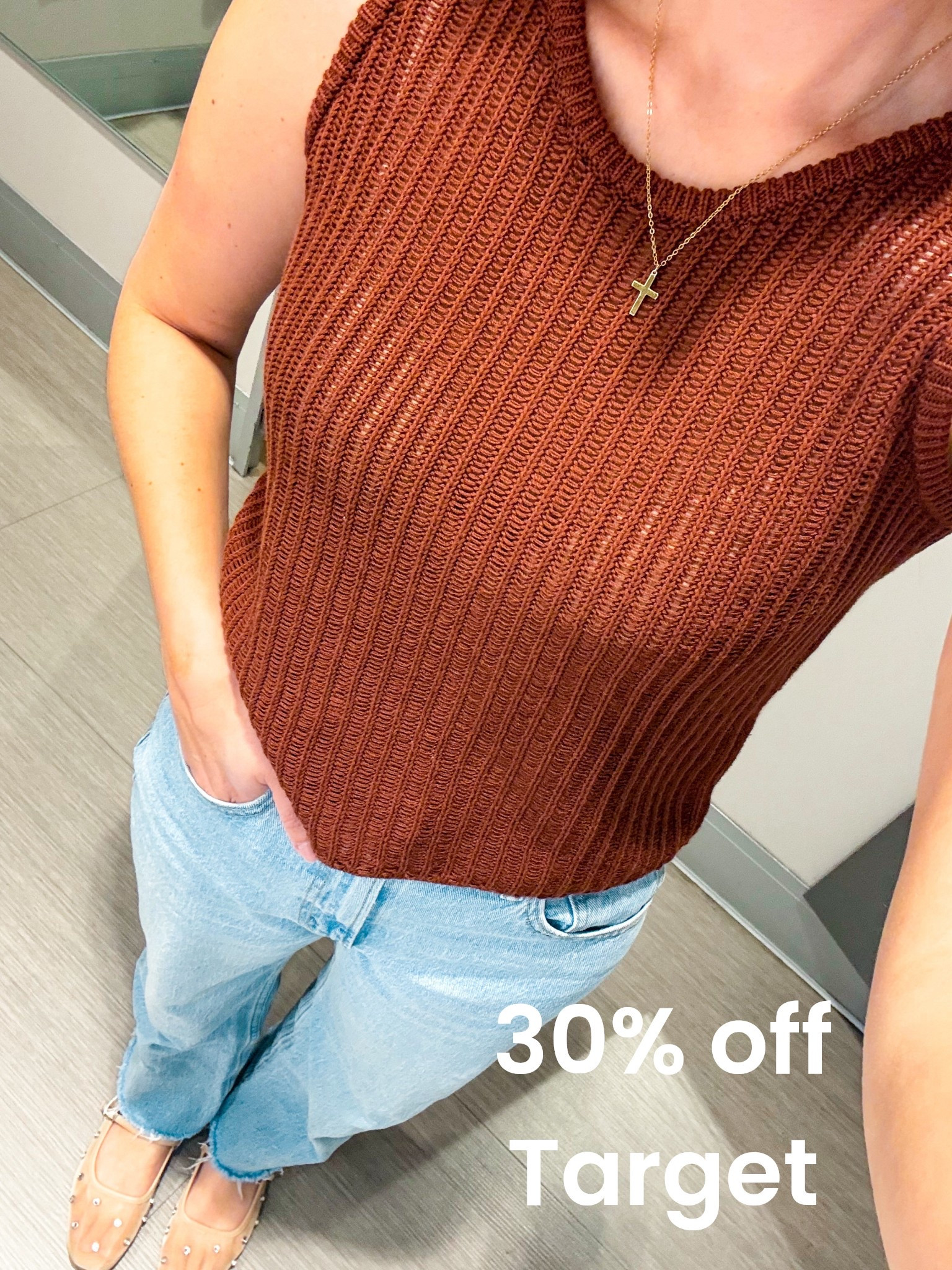 30% off sweater tank @Target wearing XS 

#LTKgrwm #LTKootd #LTKSaleAlert