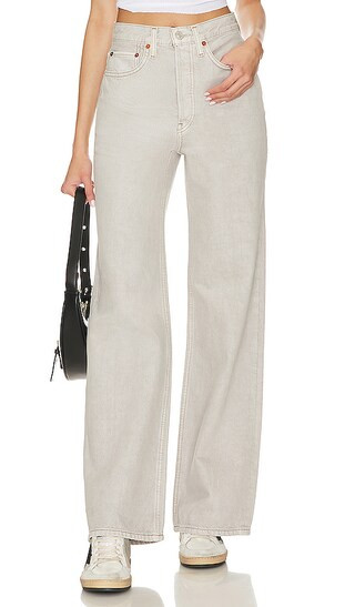 70s Ultra High Rise Wide Leg in Greyish | Revolve Clothing (Global)