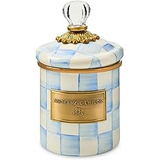 MACKENZIE-CHILDS Enamel Canister, Kitchen Storage Container with Lid, Demi, 24-Ounce Capacity, Li... | Amazon (US)