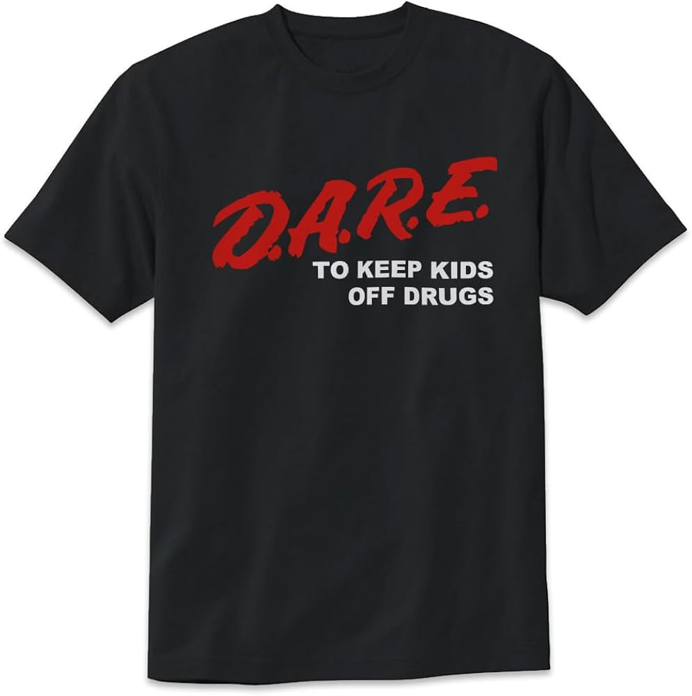 Dare Retro D.A.R.E. T-Shirt 90s Vintage Style Design Tee Short Sleeve Unisex Shirt | Amazon (US)