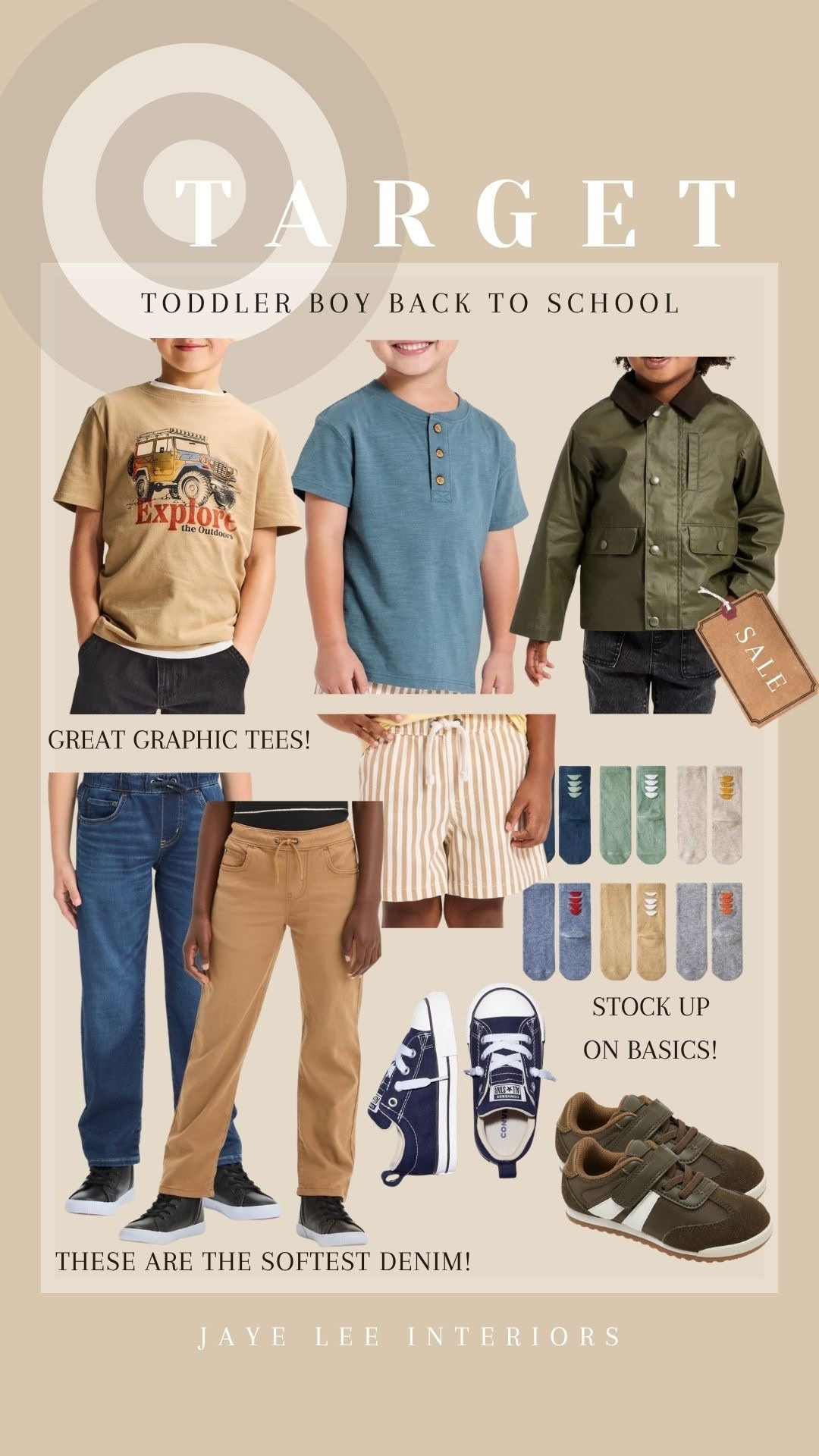 Up to 30% OFF Target Top Picks: Toddler Boy Back to School Clothes...
All my top toddler boy picks for back to school! Toddler tees, toddler boy jackets, jeans, joggers, and shirts for Fall, toddler boy clothes, Toddler style, Back to school boy clothes, toddler Fall clothes, toddler boy graphic tees, little boy clothes, toddler boy style, kids shoes, toddler boy shoes, backpacks, socks and underwear on sale #LTKautumn #jleeinteriors #LTKFindsUnder50 #LTKmomlife

#LTKKids#LTKBaby#LTKSeasonal#LTKSaleAlert