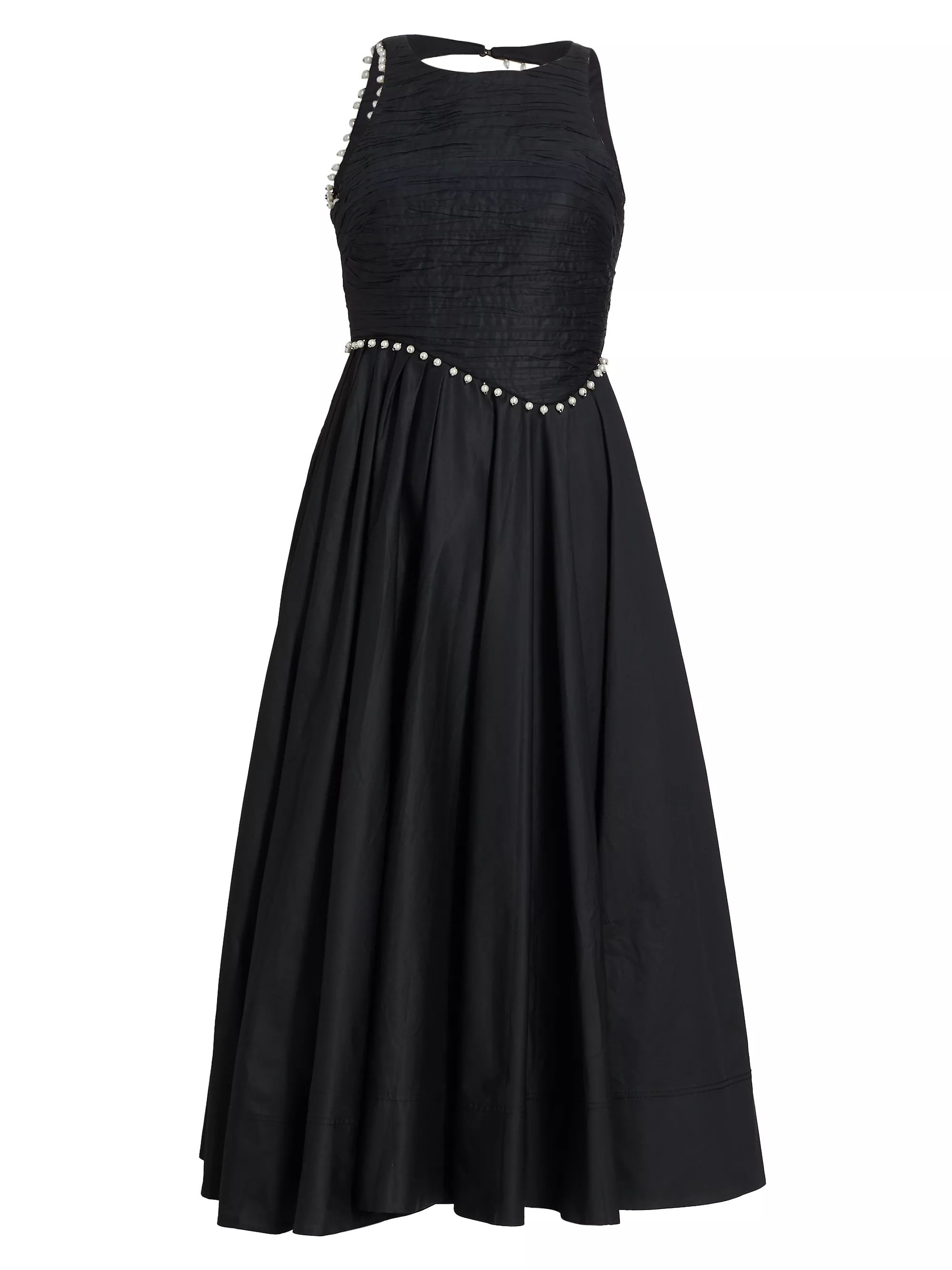 Florence Pearl-Trim Midi-Dress | Saks Fifth Avenue