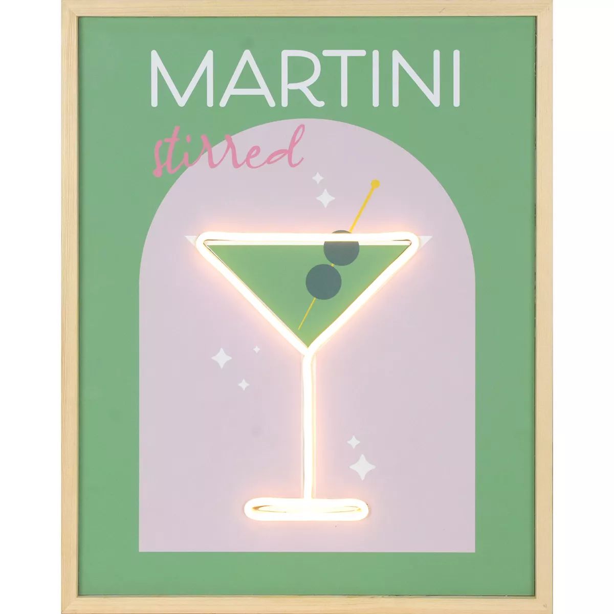 Drinks Martini LED Framed Art | Kohl's