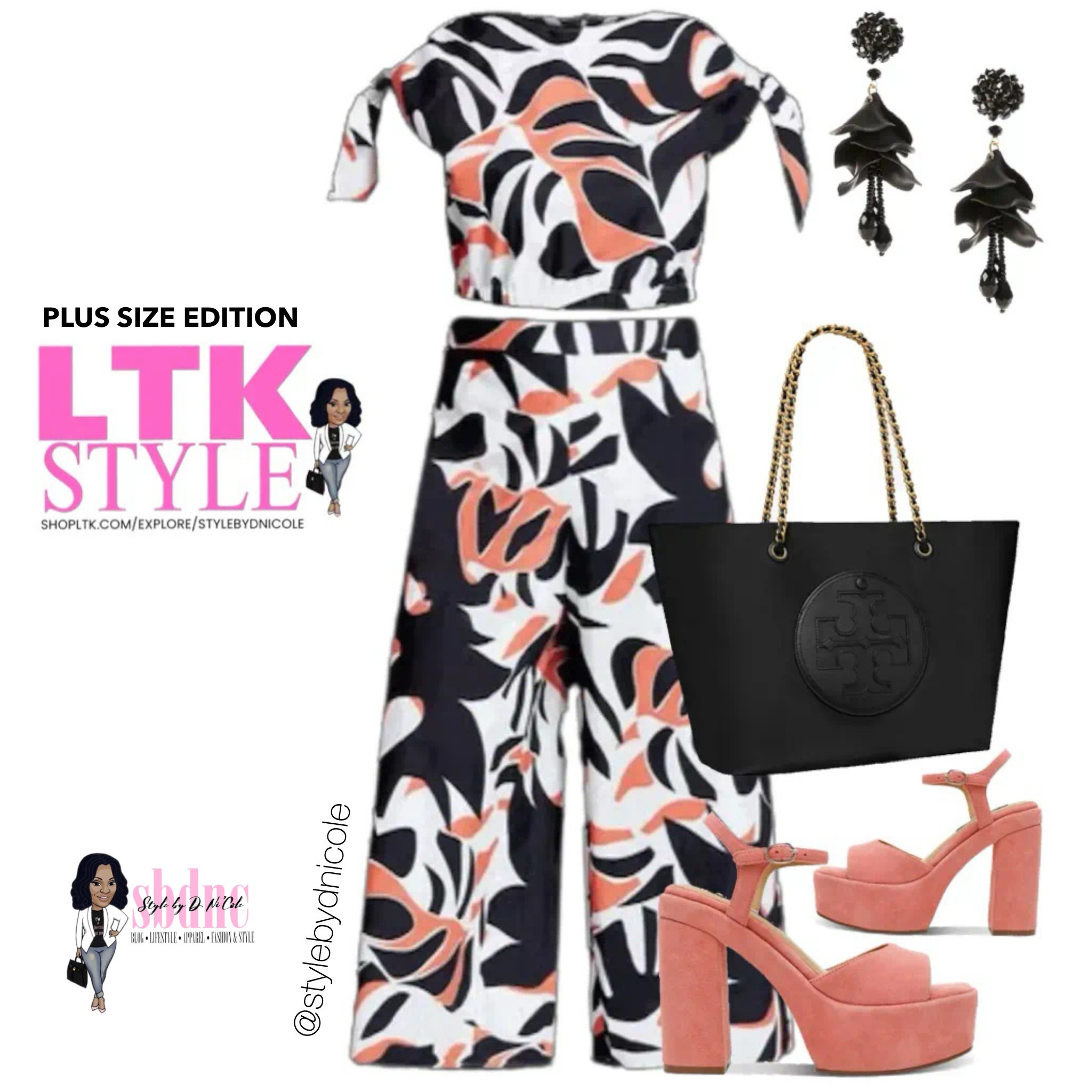 A rich and fab look with peach and black!

Available in sizes 14-26. 

#LTKPlusSize #LTKOver40 #LTKSeasonal
