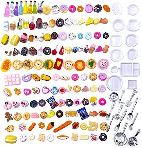 150Pcs Miniature Food Drink Bottles Adults Dollhouse Soda Pop Cans Pretend Play Kitchen Cooking G... | Amazon (US)