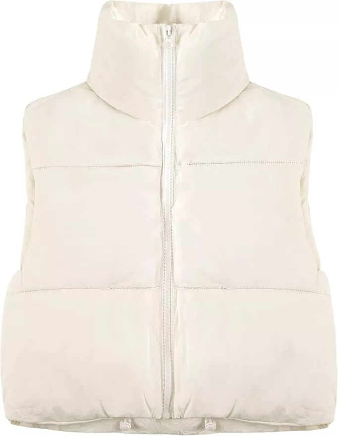 UANEO Cropped Puffer Vest Women Zip Up Stand Collar Sleeveless Padded Crop  Puffy Vests at  Women's Coats Shop