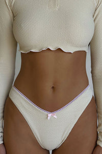 Enzo Waffle Cheeky Bikini Bottom - Smitten | Frankies Bikinis