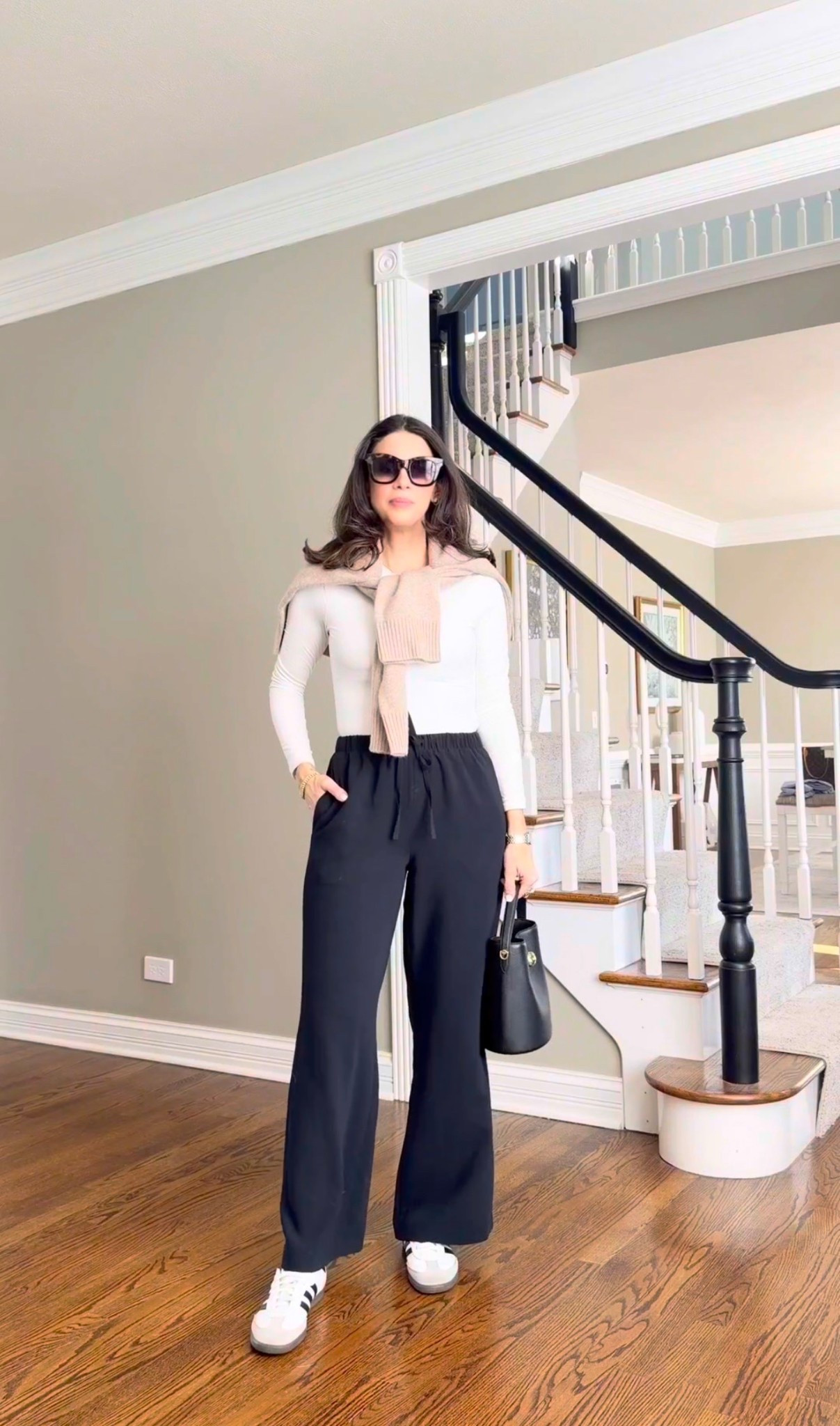 Styling the viral lodge pants from @Aritzia 
Paired with a white top (size medium) cashmere sweater (small) wearing size Small regular length on the pants 

#LTKSeasonal #LTKgrwm