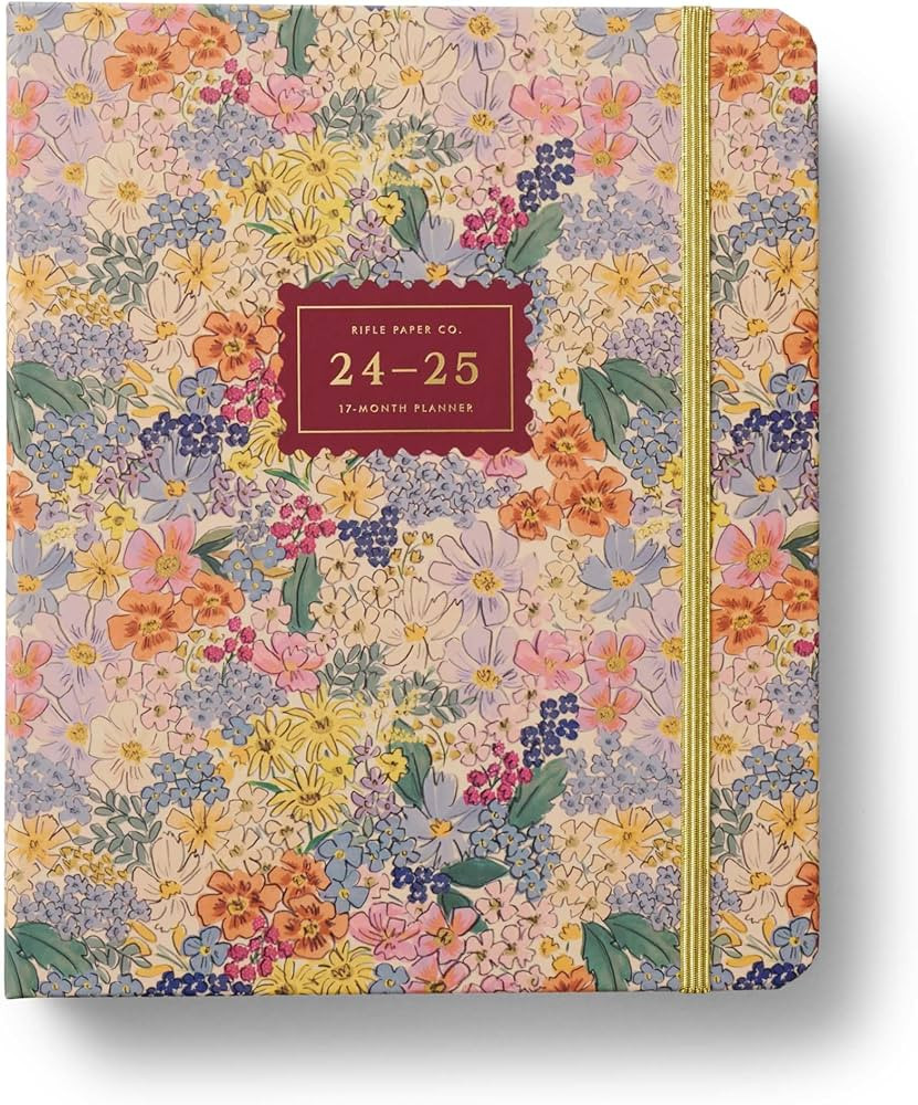 RIFLE PAPER CO. 2025 17-Month Academic Covered Spiral Planner | August 2024-December 2025, Weekly... | Amazon (US)