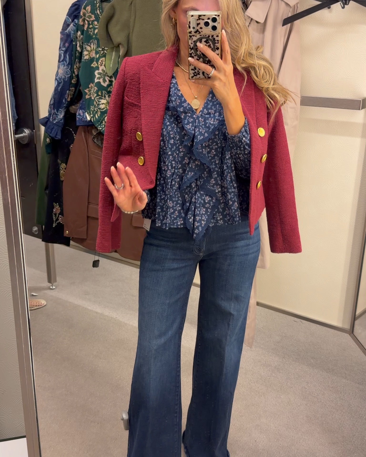 Chic NSALE OUTFIT! Love this gorgeous blazer and cute Madewell top with these really Uber flattering jeans. Wearing a size 27.

Fall outfit

#LTKootd #LTKOver40 #LTKSaleAlert