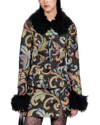 Tapestry Faux Fur Jacket | Bloomingdale's (US)