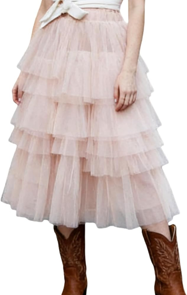 Women's Tulle Dresses Women's Night Out Skirts Tiered Layered Mesh Ballet Prom Party Tutu A-line ... | Amazon (US)
