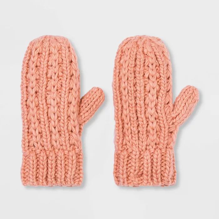 Women's Hand Knit Lined Mittens - Universal Thread™ | Target
