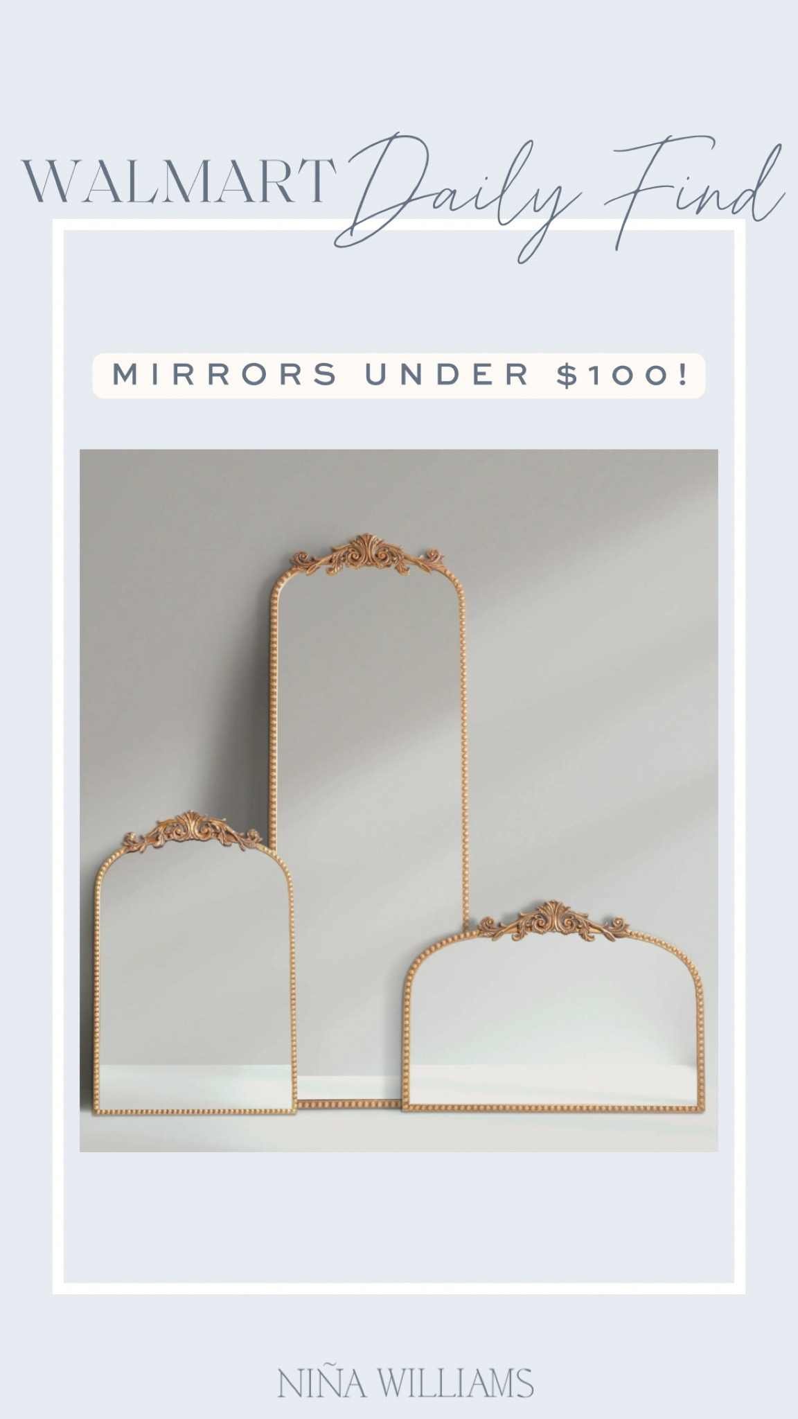 Gold vintage mirrors from Walmart under $100 - Walmart home decor - walmart home finds - anthro mirror dupe 

#LTKFindsUnder100 #LTKSaleAlert #LTKHome