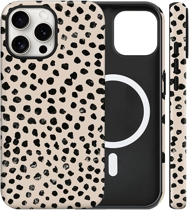 Magnetic for iPhone 16 Pro Cute Zebra Cheetah Print Phone Case, Apricot | Amazon (CA)