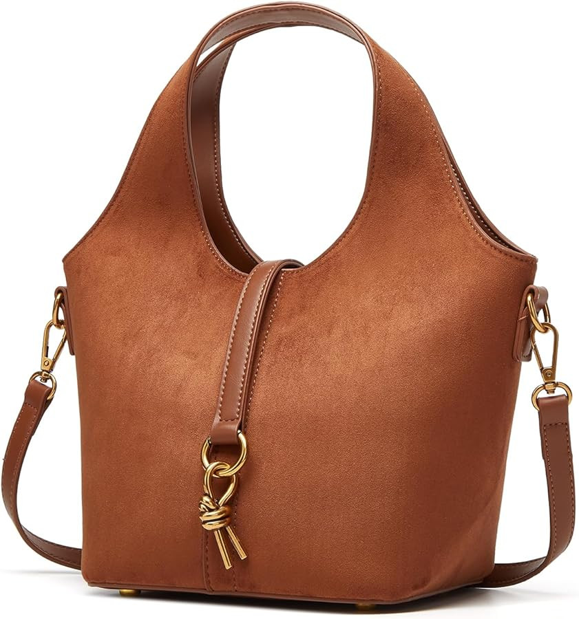 Women Bucket Bag PU Leather Hobo Bag Fashion Shoulder Crossbody Vintage Tote Small Handabg Purse | Amazon (US)