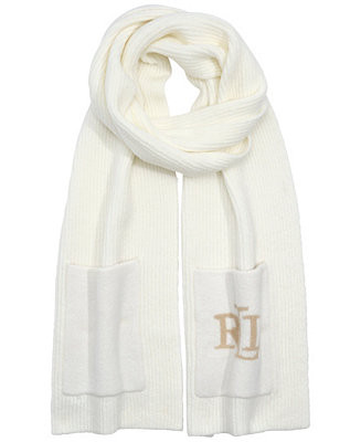 Fisherman Rib Scarf with Logo Pocket | Macy's