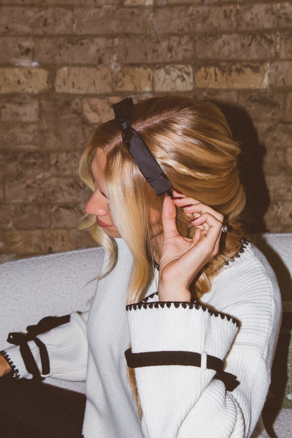 Black Double Ribbon Bow Headband | Shop Andi