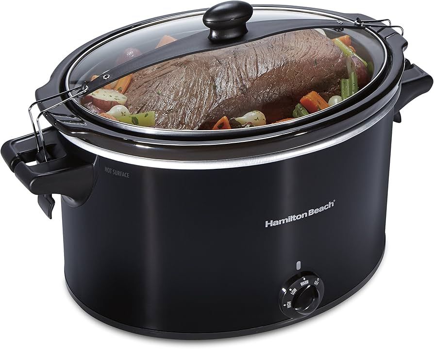 Hamilton Beach Slow Cooker, Extra Large 10 Quart, Stay or Go Portable With Lid Lock, Dishwasher S... | Amazon (US)