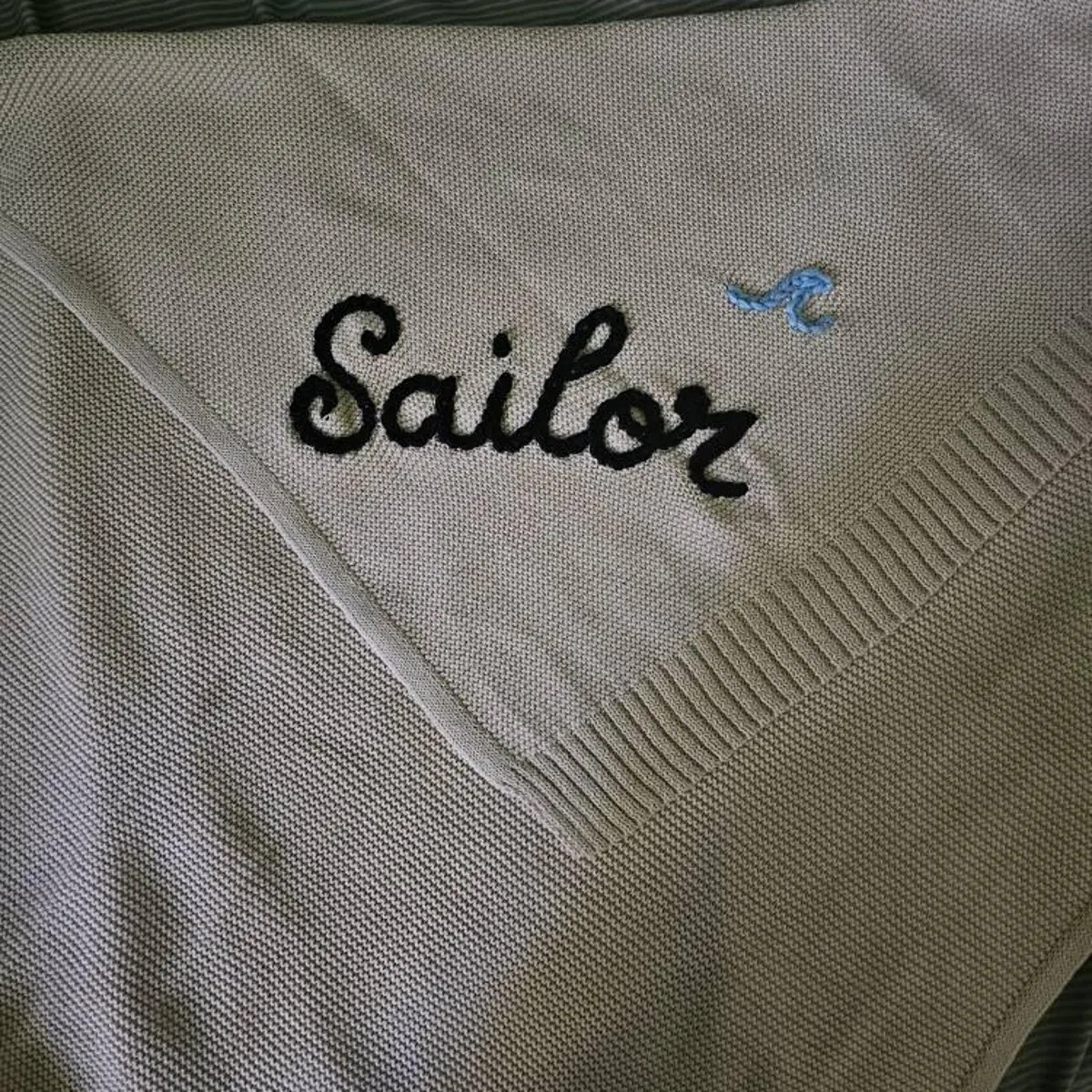 Personalized Knit Baby Blanket, Custom Name Keepsake, Hand-Embroidered Stroller Swaddle,Baby Show... | Etsy (Global)