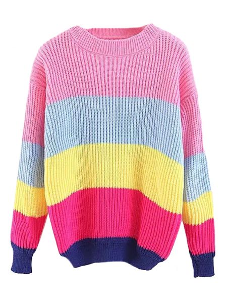 'Liv' Color Block Crewneck Sweater (3 Colors) | Goodnight Macaroon