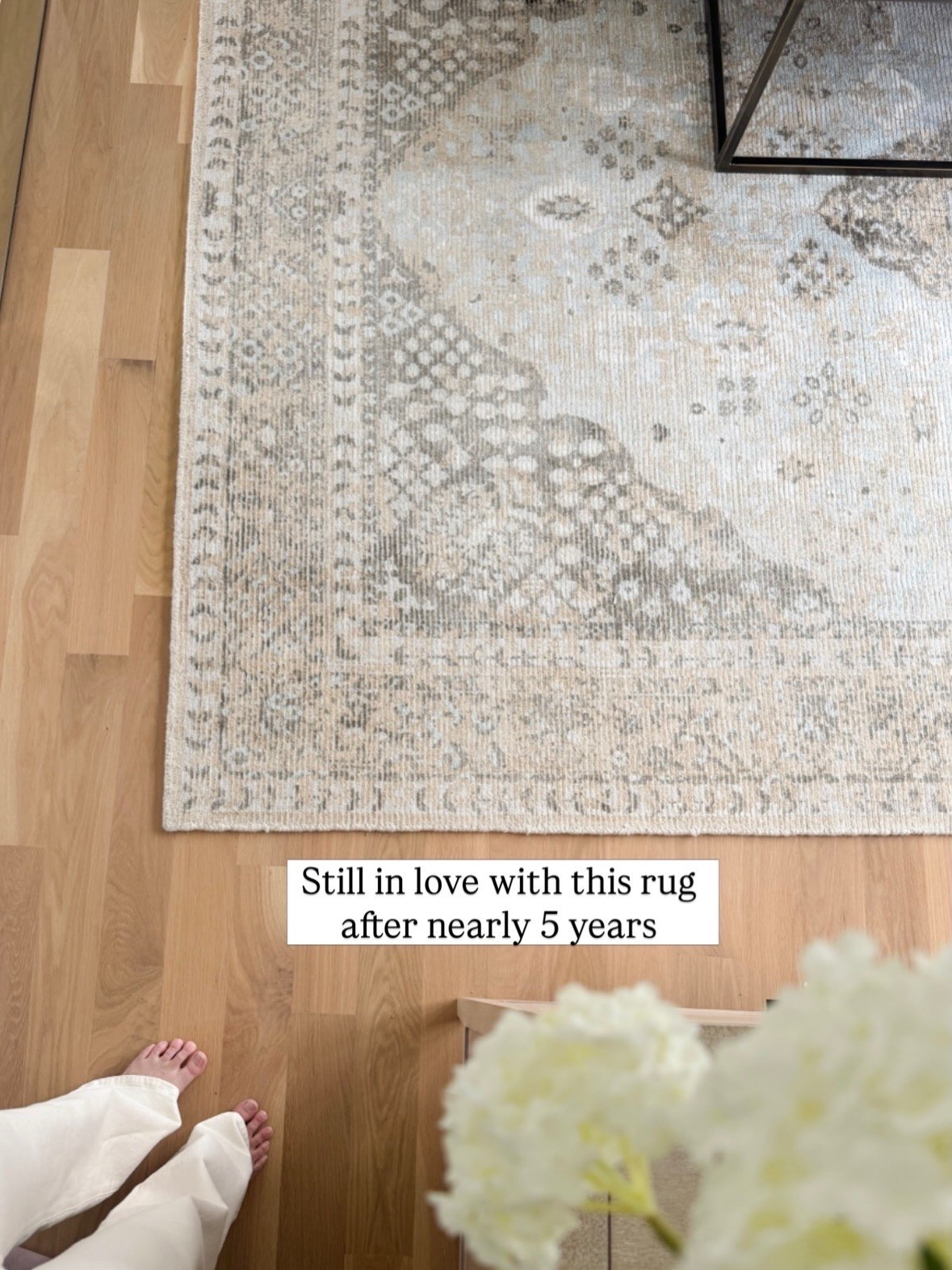 One of my most asked-about rugs. I’ve had this vintage-inspired beauty in our bedroom for 5 years and still love it. The muted blue, beige, gray, and ivory tones work with everything.

#LTKHome #LTKSaleAlert #LTKdayinmylife