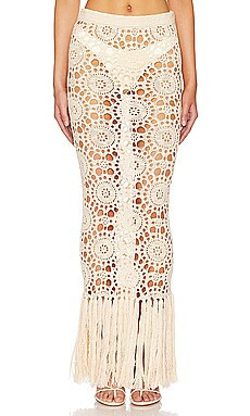 Tularosa Luanne Maxi Skirt in Light Beige from Revolve.com | Revolve Clothing (Global)