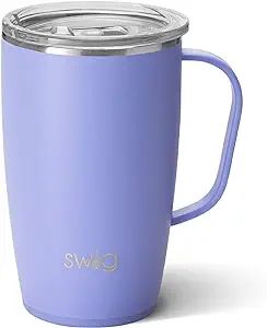 Swig Life 18oz Travel Mug with Handle and Lid, Cup Holder Friendly, Dishwasher Safe, Stainless St... | Amazon (US)