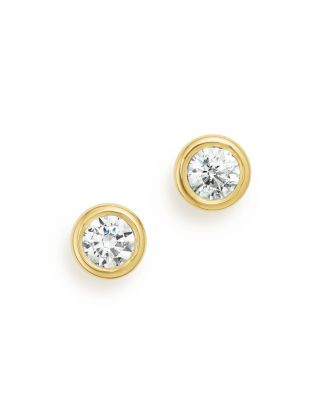 Bloomingdale's Fine Collection Diamond Bezel Stud Earrings in 14K Yellow Gold, 0.20-1.0 tcw | Blo... | Bloomingdale's (US)
