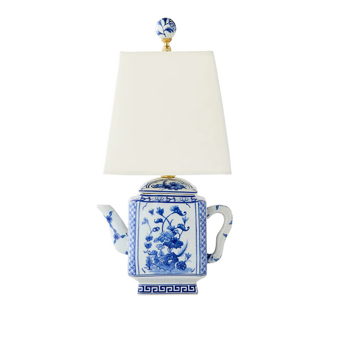 Teapot Lamp in Blue & White | Caitlin Wilson Design