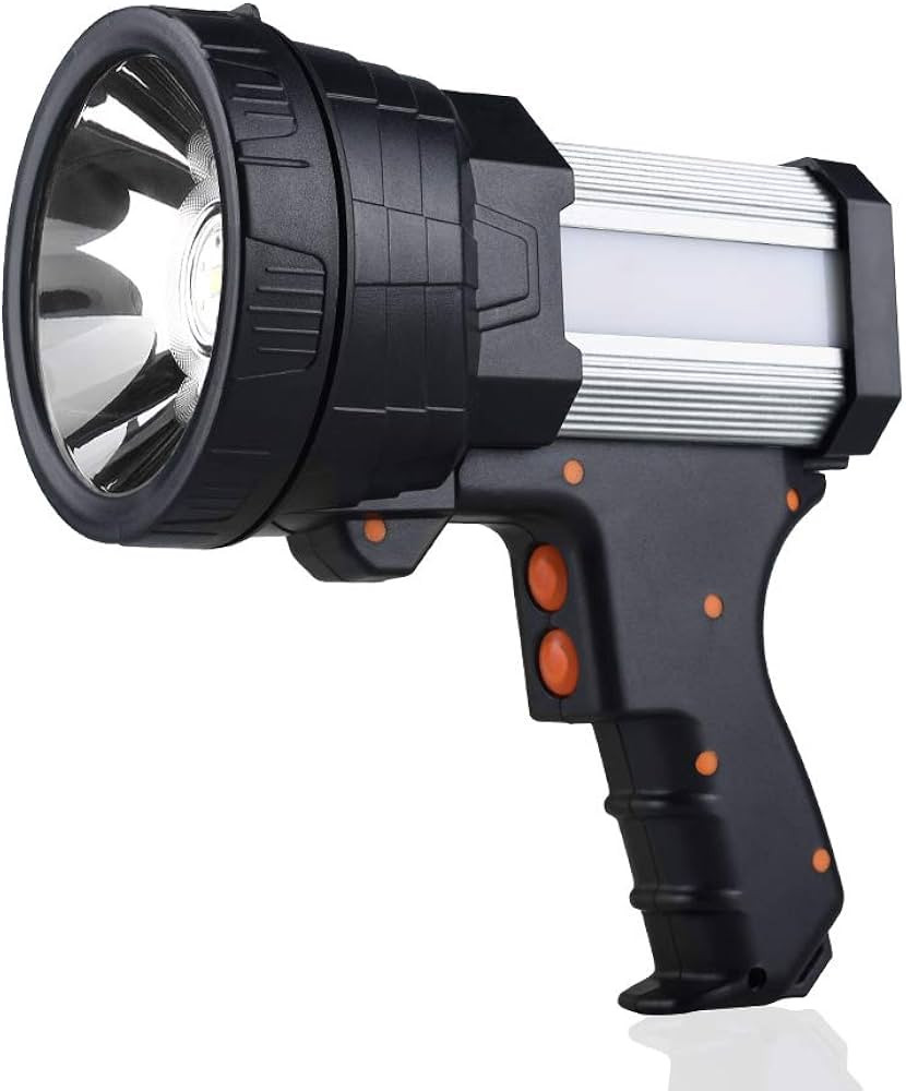 YIERBLUE Rechargeable Spotlight, Super Bright 1000000 High Lumen LED Handheld Spotlight Long Last... | Amazon (US)