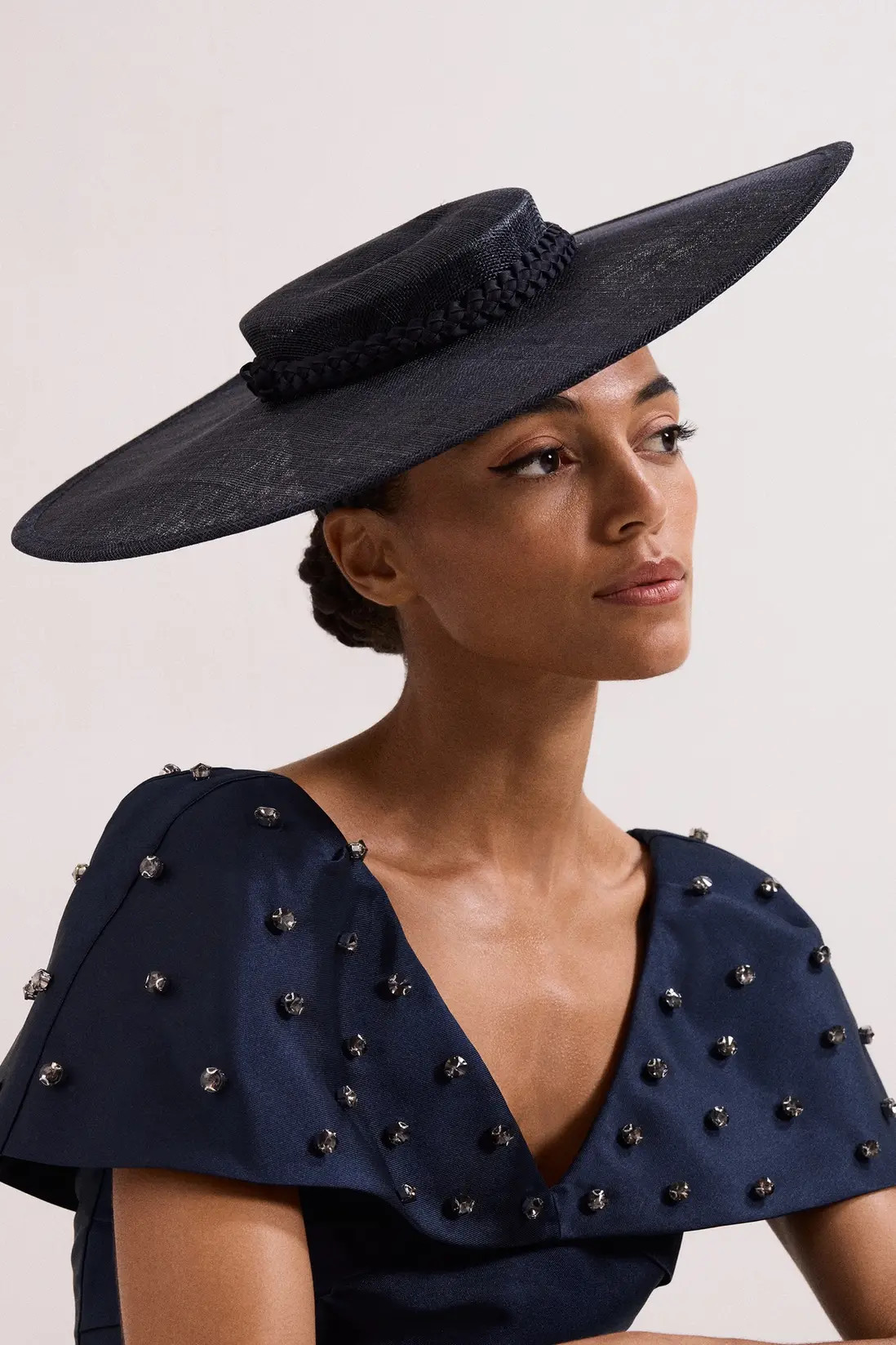 Wide Brim Boater Fascinator | Karen Millen