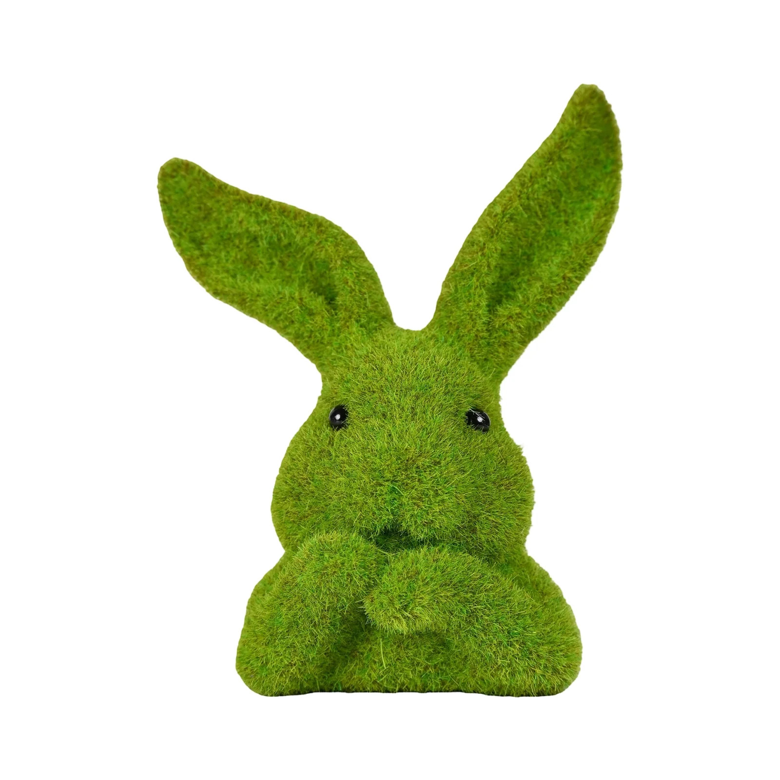 Easter Artificial Moss Bunny Figurine, Green Faux Grass Flocking Rabbit Desk Ornament Rabbit Stat... | Walmart (US)