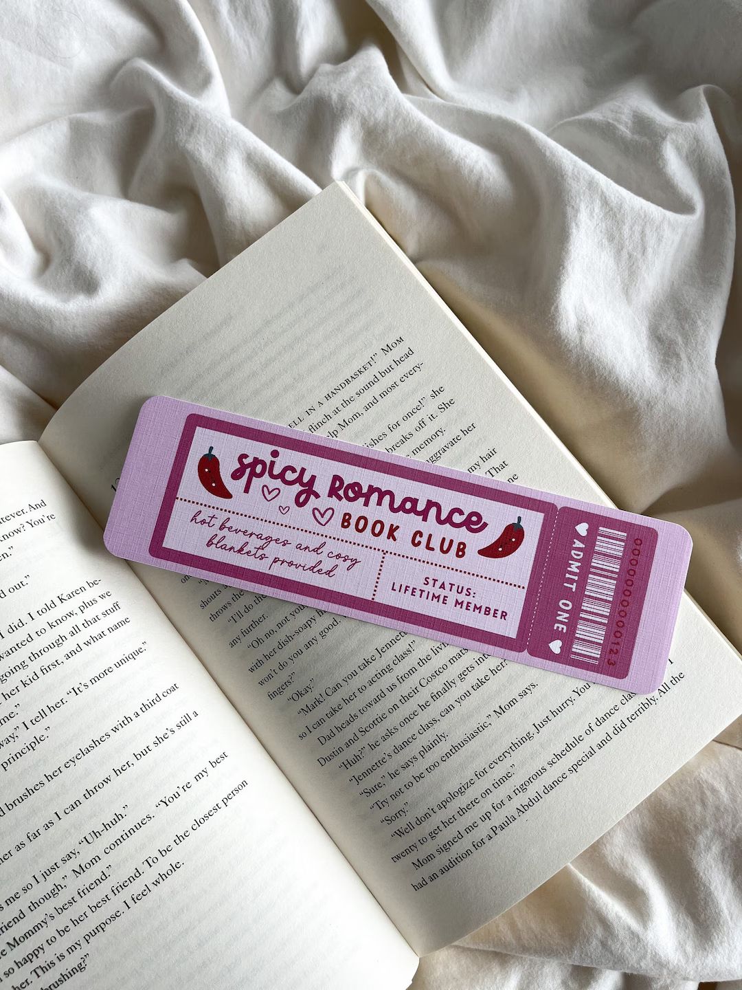 Spicy Romance Book Club Bookmark Bookmark Ticket Voucher Romance Book Lover Book Gift Feminist Bo... | Etsy (US)