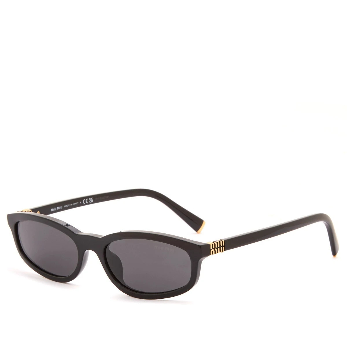 Miu Miu Eyewear Women's A06S Regard Sunglasses in Black/Dark Grey | END. Clothing