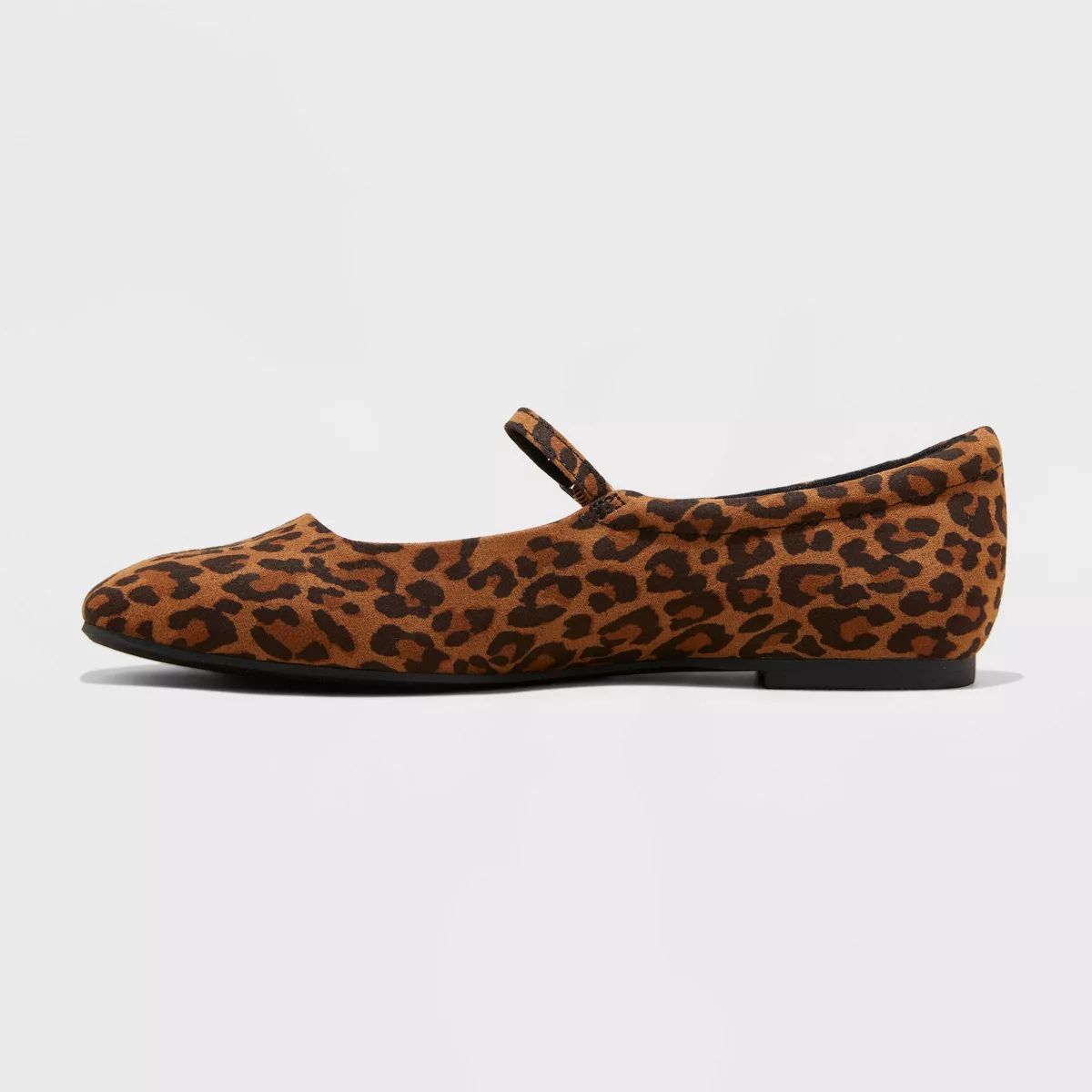 Women's Elsa Leopard Print Mary Jane Ballet Flats with Memory Foam Insole - Wild Fable™ Brown | Target