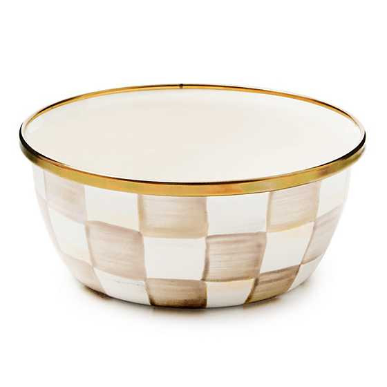 Mocha Check Pinch Bowl | MacKenzie-Childs