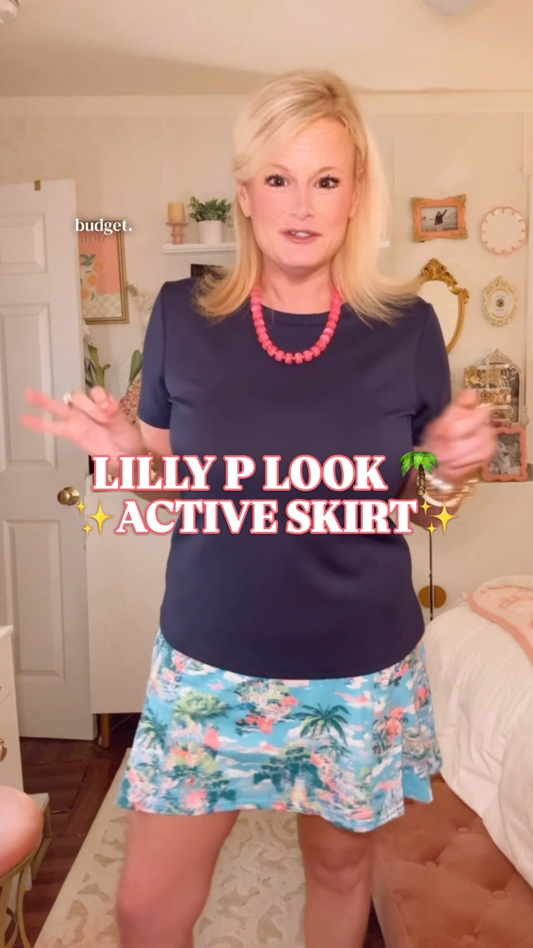 Lilly Pulitzer inspired active skirt, printed tennis skirt, Amazon activewear

Finding a true Lilly look for less in activewear is hard, especially in a print, but this Amazon active skirt gets the vibe right. 🌴

The print is the whole reason this works. It has that bright resort-preppy, tropical Lilly-inspired feel with the blue, green, pink, palm tree, coastal vacation palette that makes a simple navy top look instantly styled.

I sized up to a large for a more comfortable fit. It has built-in shorts, dual side pockets for a phone, keys, or tennis balls, a high-waisted fit, stretchy waistband, moisture-wicking athletic fabric, and a flouncy skirt. 

This is such a good summer activewear find for tennis outfits, golf outfits, pickleball outfits, walking outfits, errands, vacation mornings, resort days, school pickup, casual lunches, beach trips, and those days when you want the comfort of athletic wear but the look of a Lilly-inspired outfit.

I linked the skirt, the navy top, my pink necklace, and more Lilly print activewear finds too.

Style it with a navy tee, white polo, tank, half-zip, sweatshirt, sneakers, sandals, baseball cap, gold earrings, or a bright necklace for that easy sporty-preppy summer look.

If you’re searching for Lilly Pulitzer inspired activewear, Lilly Pulitzer look for less, Lilly inspired tennis skirt, printed tennis skirt, tropical skort, active skirt women, golf skirt women, tennis skort with pockets, athletic skort women, pickleball outfit women, summer activewear, resort activewear, preppy activewear, colorful activewear, palm print skirt, vacation outfit women, walking outfit women, golf outfit women, tennis outfit women, Amazon activewear, Amazon tennis skirt, Amazon skort, or affordable Lilly look for less, this print is such a good find.

#LTKFindsUnder50 #AmazonFinds #AmazonFashion #LillyPulitzerStyle #LookForLess #Activewear #TennisSkirt #GolfOutfit #PickleballOutfit #PreppyStyle #VacationOutfit

#LTKActive #LTKSeasonal #LTKfitnessgoals
