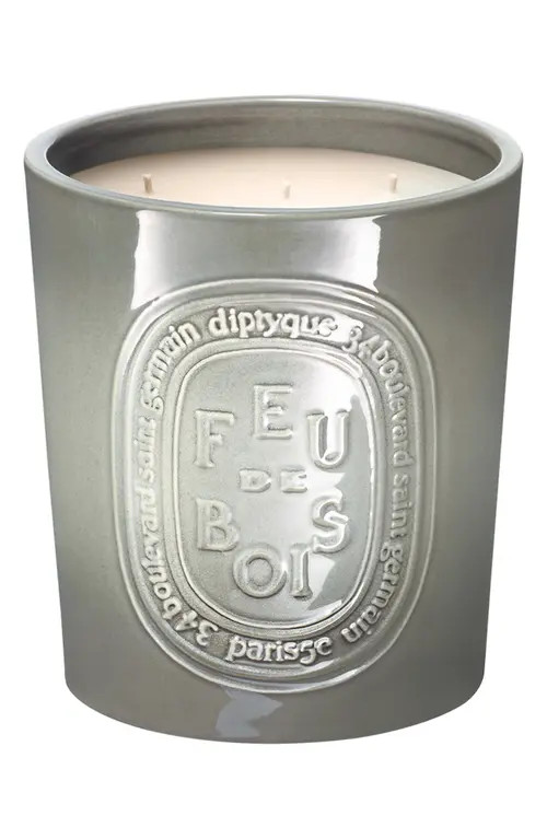 Diptyque Feu de Bois (Fire Wood) Extralarge Scented Candle in Grey Vessel at Nordstrom, Size 51.3 Oz | Nordstrom