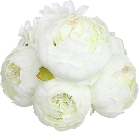 Flojery Silk Peony Bouquet Vintage Artificial Peonies Flower for Home Wedding Party Decor (1pcs, ... | Amazon (US)