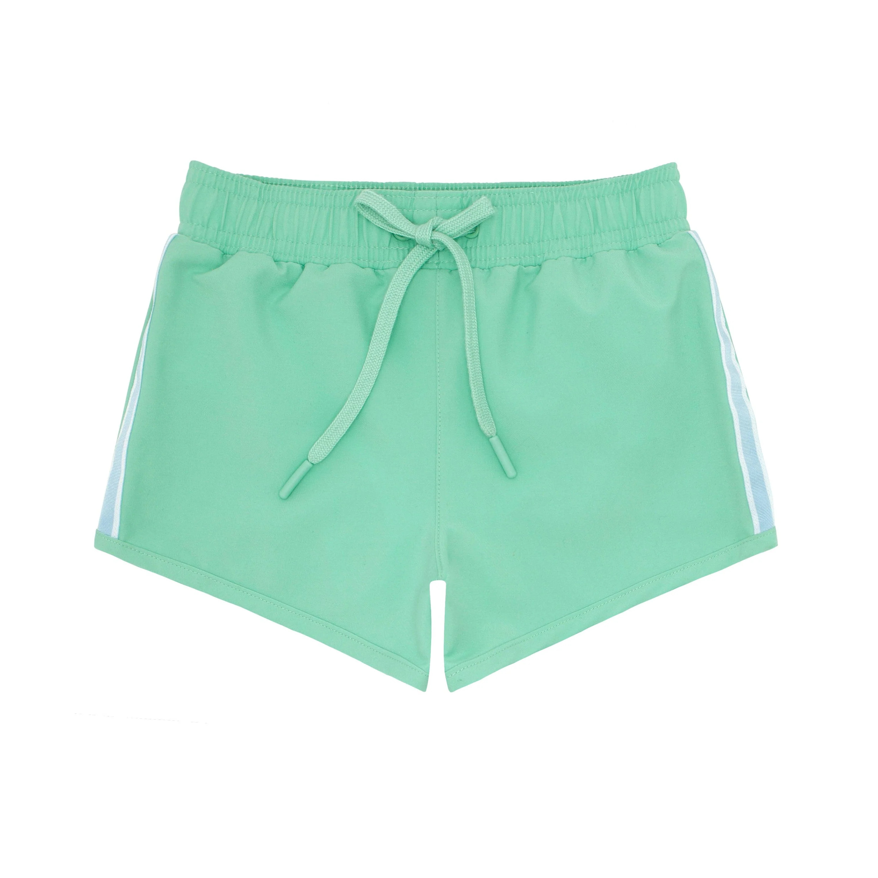 boys abaco green with side stripe boardie | minnow